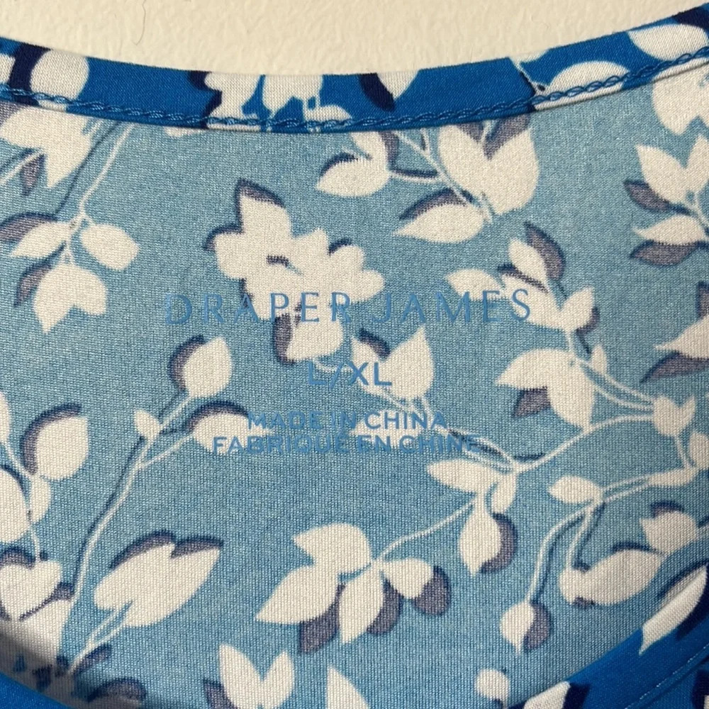 Draper James Intimates Blue Floral Sleeveless Nightgown Dress - Picture 3 of 9